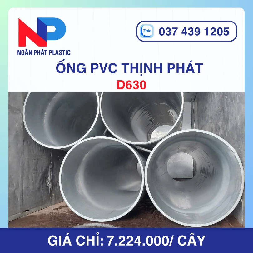 Ống Nhựa uPVC D630 Thịnh Phát
